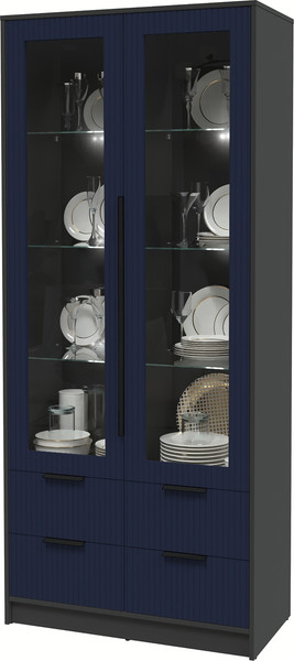 Шкаф с витриной Интерлиния Концепт Лайн КТ-ШВ2 с подсветкой