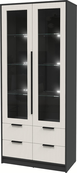 Шкаф с витриной Интерлиния Концепт Лайн КТ-ШВ2 с подсветкой - фото