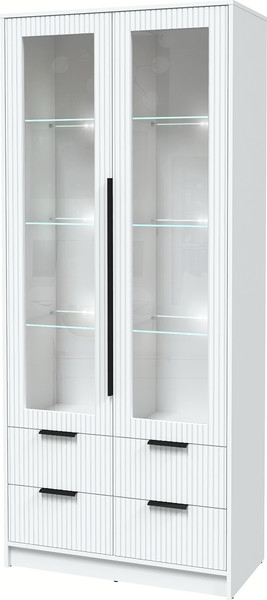 Шкаф с витриной Интерлиния Концепт Лайн КТ-ШВ2 с подсветкой - фото