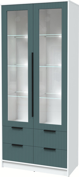 Шкаф с витриной Интерлиния Концепт Лайн КТ-ШВ2 с подсветкой - фото