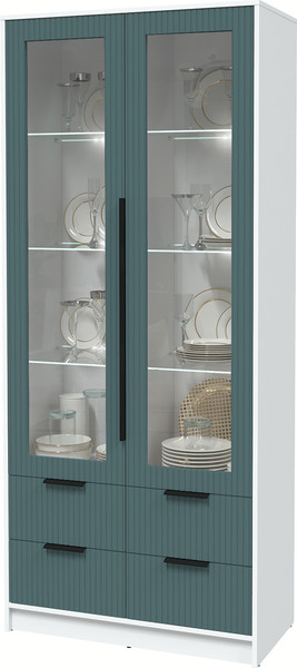 Шкаф с витриной Интерлиния Концепт Лайн КТ-ШВ2 с подсветкой