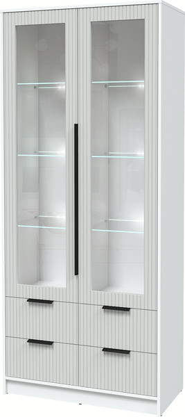 Шкаф с витриной Интерлиния Концепт Лайн КТ-ШВ2 с подсветкой - фото