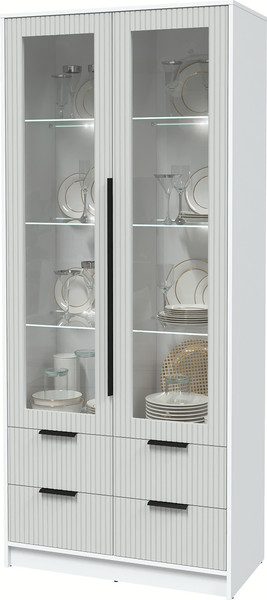 Шкаф с витриной Интерлиния Концепт Лайн КТ-ШВ2 с подсветкой