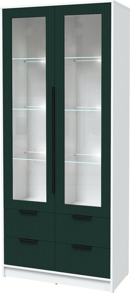 Шкаф с витриной Интерлиния Концепт Лайн КТ-ШВ2 с подсветкой - фото