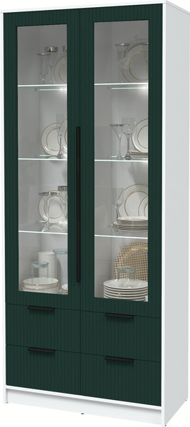 Шкаф с витриной Интерлиния Концепт Лайн КТ-ШВ2 с подсветкой