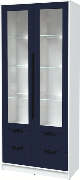 Шкаф с витриной Интерлиния Концепт Лайн КТ-ШВ2 с подсветкой - фото