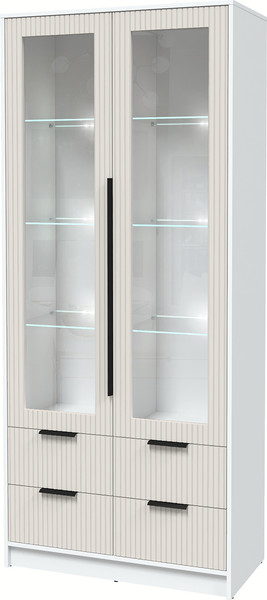 Шкаф с витриной Интерлиния Концепт Лайн КТ-ШВ2 с подсветкой - фото