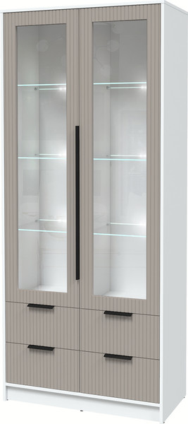 Шкаф с витриной Интерлиния Концепт Лайн КТ-ШВ2 с подсветкой - фото