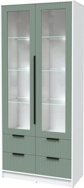 Шкаф с витриной Интерлиния Концепт Лайн КТ-ШВ2 с подсветкой - фото