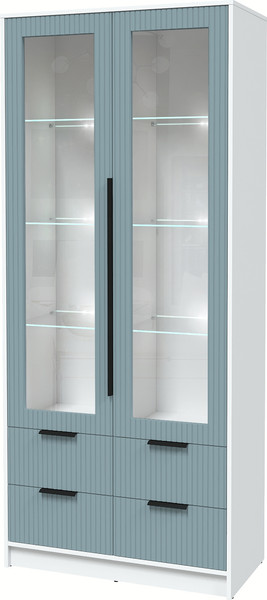 Шкаф с витриной Интерлиния Концепт Лайн КТ-ШВ2 с подсветкой - фото