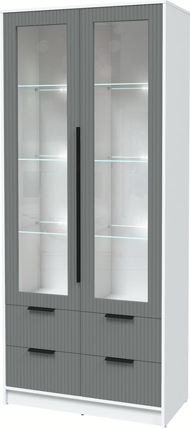 Шкаф с витриной Интерлиния Концепт Лайн КТ-ШВ2 с подсветкой - фото