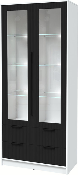 Шкаф с витриной Интерлиния Концепт Лайн КТ-ШВ2 с подсветкой - фото