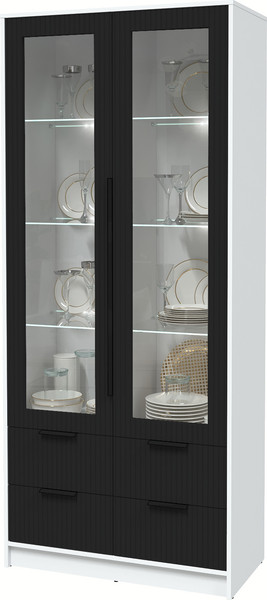 Шкаф с витриной Интерлиния Концепт Лайн КТ-ШВ2 с подсветкой