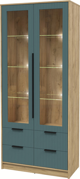 Шкаф с витриной Интерлиния Концепт Лайн КТ-ШВ2 с подсветкой - фото