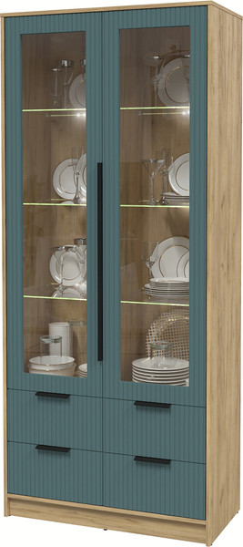 Шкаф с витриной Интерлиния Концепт Лайн КТ-ШВ2 с подсветкой