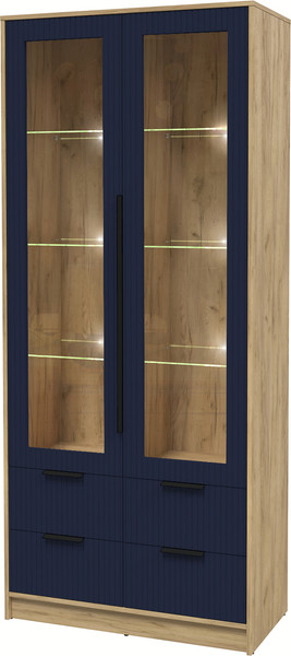 Шкаф с витриной Интерлиния Концепт Лайн КТ-ШВ2 с подсветкой - фото