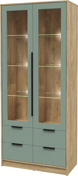 Шкаф с витриной Интерлиния Концепт Лайн КТ-ШВ2 с подсветкой - фото