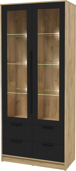 Шкаф с витриной Интерлиния Концепт Лайн КТ-ШВ2 с подсветкой - фото