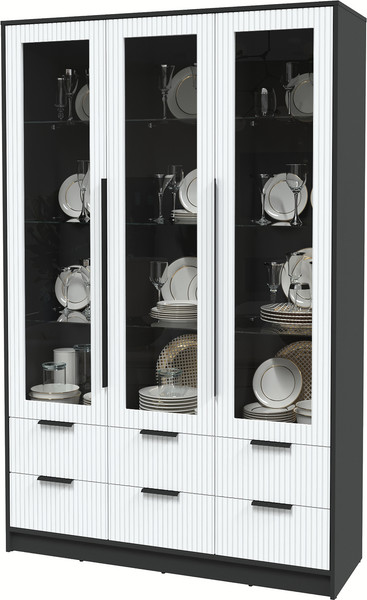 Шкаф с витриной Интерлиния Концепт Лайн КТ-ШВ3