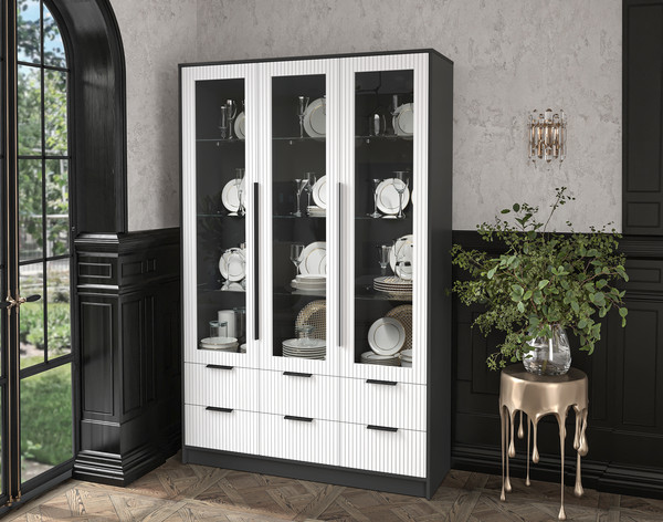 Шкаф с витриной Интерлиния Концепт Лайн КТ-ШВ3