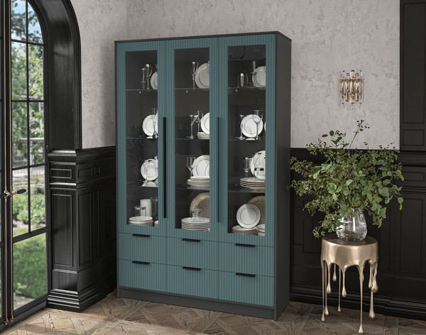 Шкаф с витриной Интерлиния Концепт Лайн КТ-ШВ3