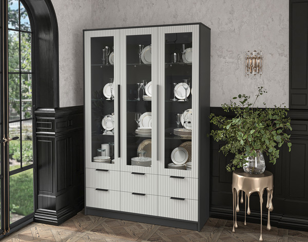 Шкаф с витриной Интерлиния Концепт Лайн КТ-ШВ3