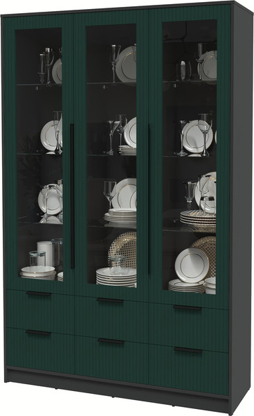 Шкаф с витриной Интерлиния Концепт Лайн КТ-ШВ3