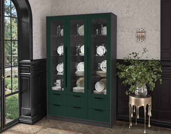 Шкаф с витриной Интерлиния Концепт Лайн КТ-ШВ3