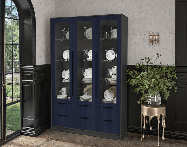 Шкаф с витриной Интерлиния Концепт Лайн КТ-ШВ3