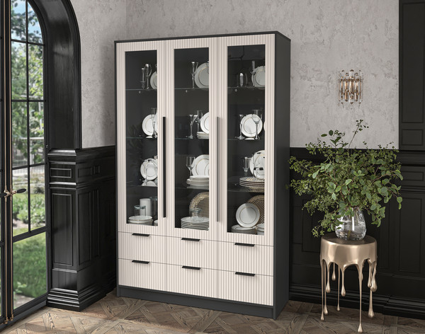 Шкаф с витриной Интерлиния Концепт Лайн КТ-ШВ3