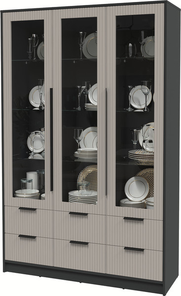 Шкаф с витриной Интерлиния Концепт Лайн КТ-ШВ3