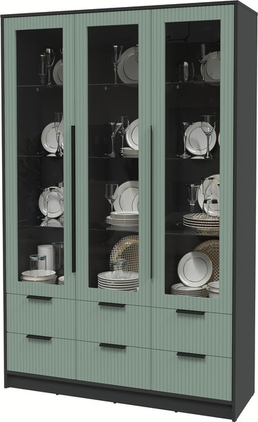 Шкаф с витриной Интерлиния Концепт Лайн КТ-ШВ3