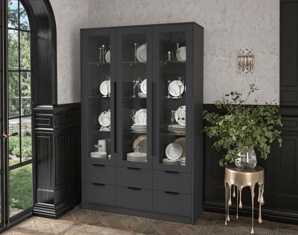 Шкаф с витриной Интерлиния Концепт Лайн КТ-ШВ3