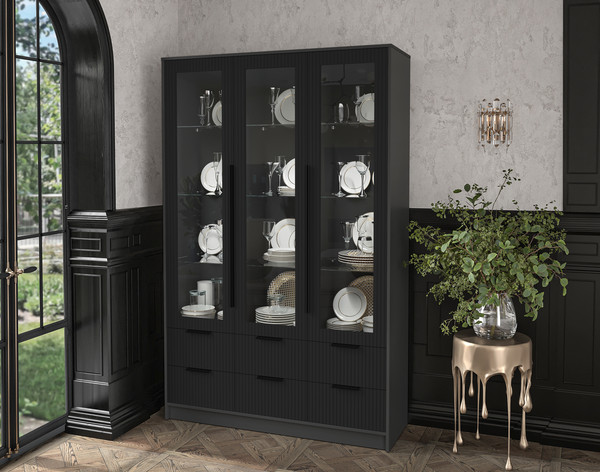 Шкаф с витриной Интерлиния Концепт Лайн КТ-ШВ3