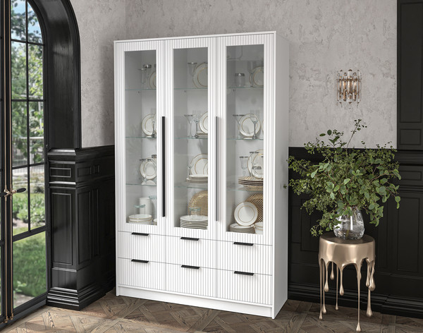 Шкаф с витриной Интерлиния Концепт Лайн КТ-ШВ3