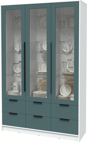 Шкаф с витриной Интерлиния Концепт Лайн КТ-ШВ3