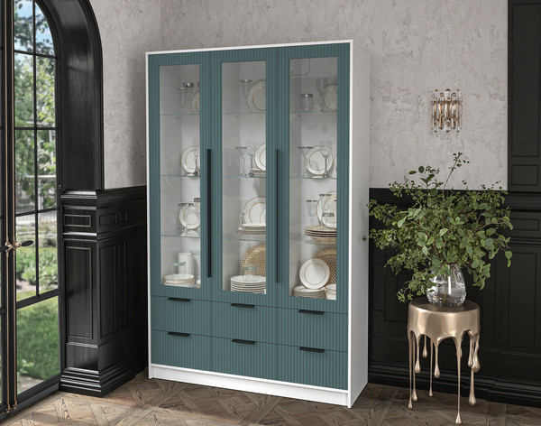 Шкаф с витриной Интерлиния Концепт Лайн КТ-ШВ3