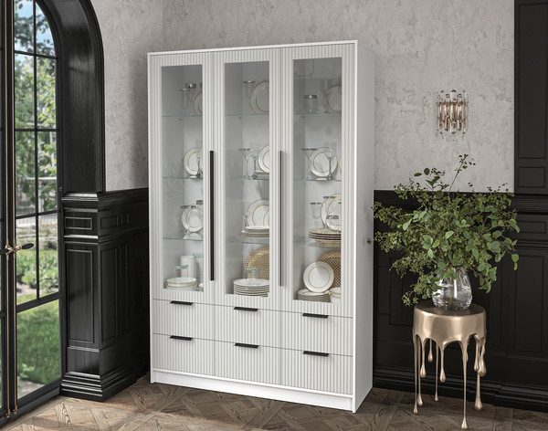 Шкаф с витриной Интерлиния Концепт Лайн КТ-ШВ3