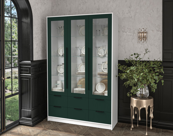 Шкаф с витриной Интерлиния Концепт Лайн КТ-ШВ3