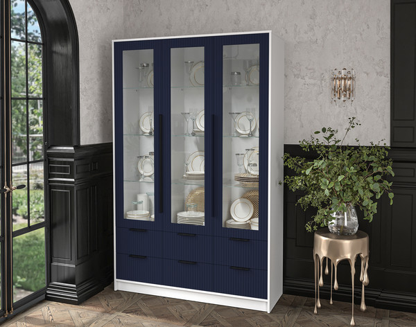 Шкаф с витриной Интерлиния Концепт Лайн КТ-ШВ3