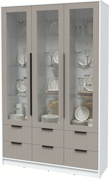 Шкаф с витриной Интерлиния Концепт Лайн КТ-ШВ3