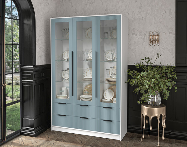 Шкаф с витриной Интерлиния Концепт Лайн КТ-ШВ3