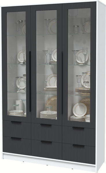 Шкаф с витриной Интерлиния Концепт Лайн КТ-ШВ3