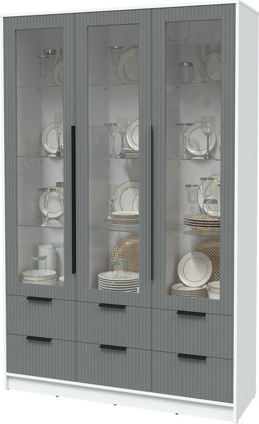 Шкаф с витриной Интерлиния Концепт Лайн КТ-ШВ3