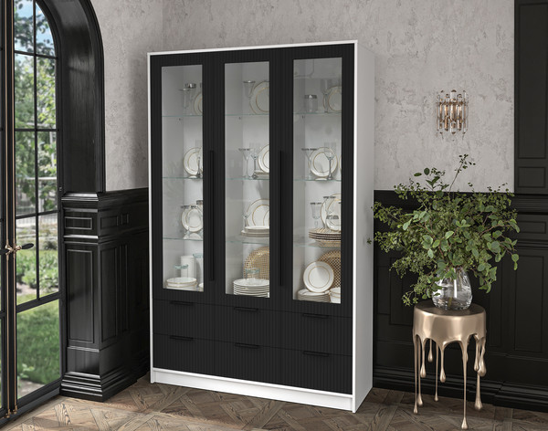 Шкаф с витриной Интерлиния Концепт Лайн КТ-ШВ3