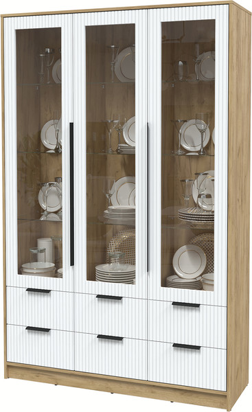 Шкаф с витриной Интерлиния Концепт Лайн КТ-ШВ3