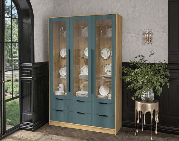 Шкаф с витриной Интерлиния Концепт Лайн КТ-ШВ3