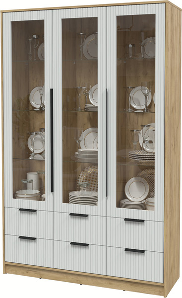 Шкаф с витриной Интерлиния Концепт Лайн КТ-ШВ3