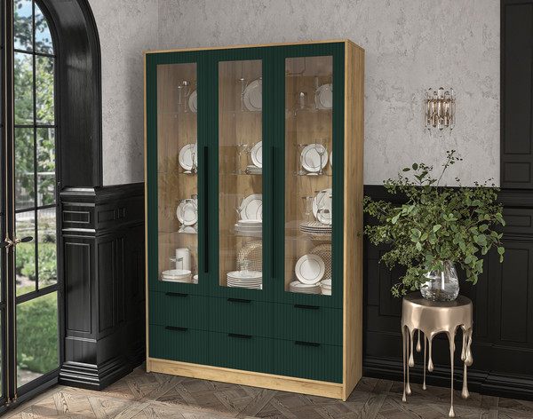 Шкаф с витриной Интерлиния Концепт Лайн КТ-ШВ3