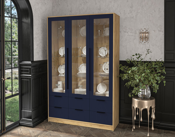 Шкаф с витриной Интерлиния Концепт Лайн КТ-ШВ3